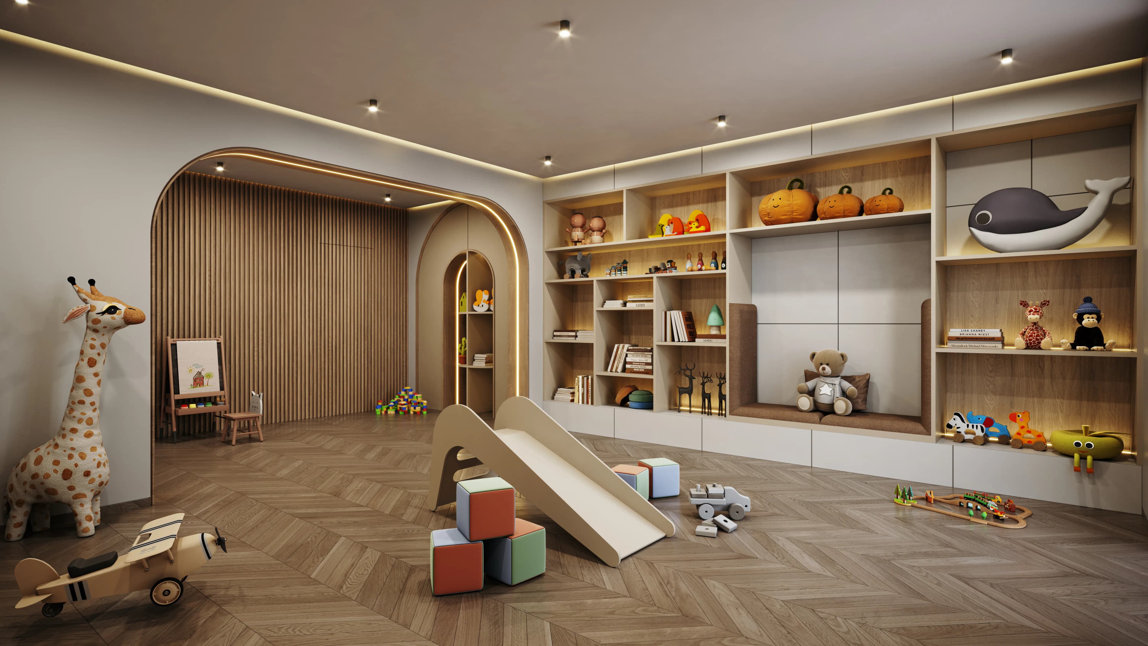 Safe and Modern Toddler Play Area